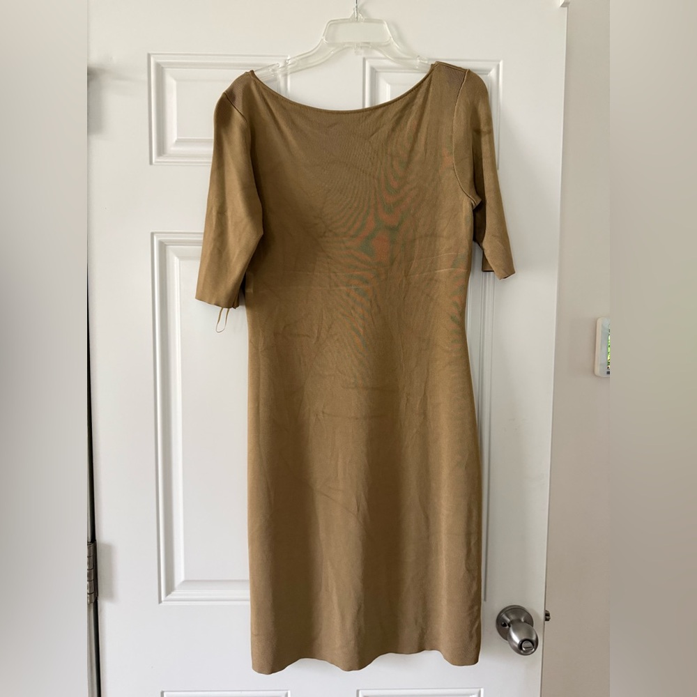 Ralph Lauren Elegant Tan Midi Dress